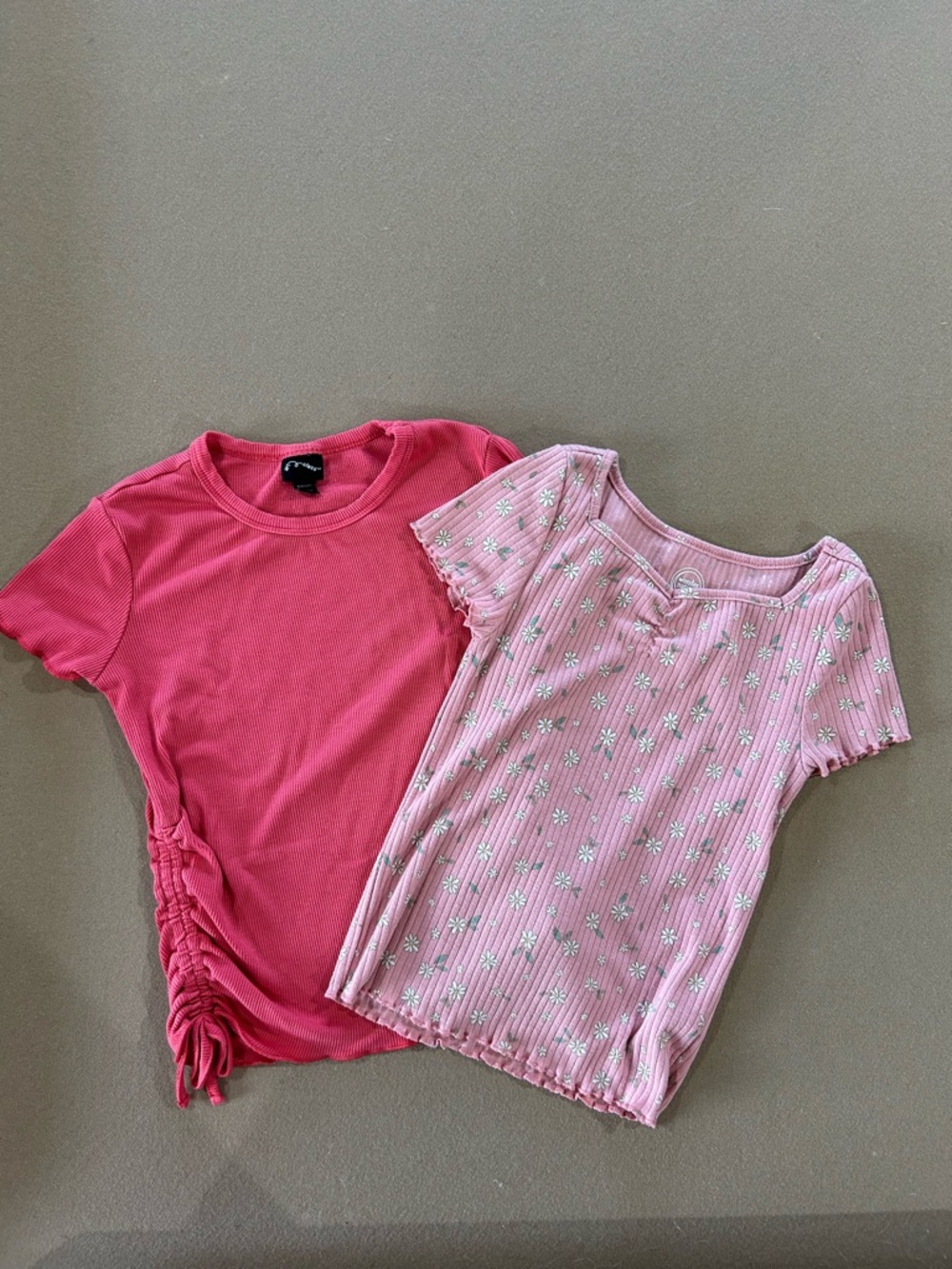 Wonder Nation Pink & Light Pink Girls Short Sleeve Tops & Art & Class top